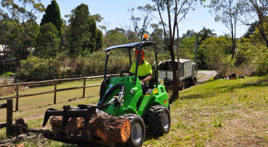 Avant with log attachment